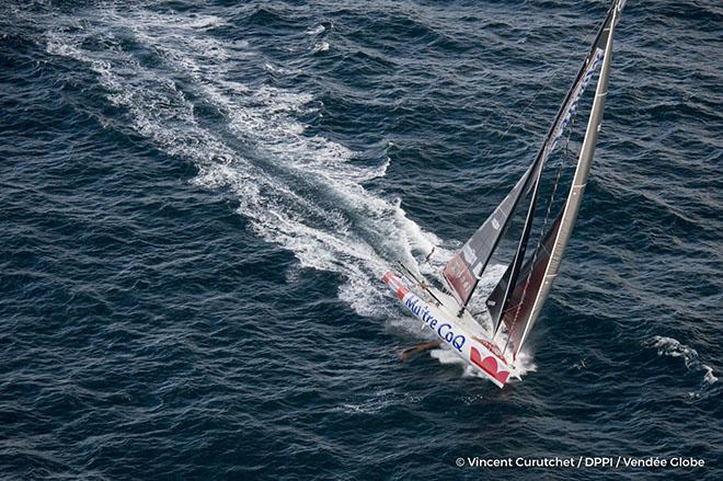 Maitre Coq, skipper Jeremie Beyou (FRA) at start of the Vendee Globe, in Les Sables d'Olonne, France, on November 6th, 2016 © Vincent Curutchet / DPPI / Vendée Globe 